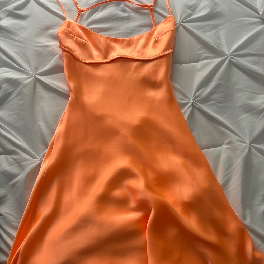 Zara Vibrant Orange Dress